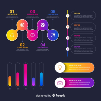 Gradient infographic elements Free Vector Gradient infographic elements Free Vector