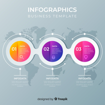 Gradient infographic Free Vector