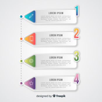 Gradient infographic steps Gradient infographic steps