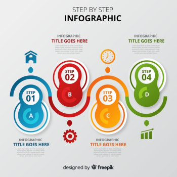 Gradient infographic steps Gradient infographic steps