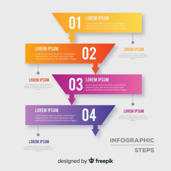 Gradient infographic steps concept Gradient infographic steps concept