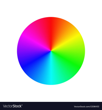 Gradient rainbow circle design vector image Gradient rainbow circle design vector image
