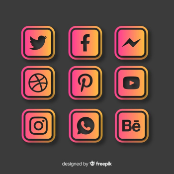 Gradient social media logo collection Free Vector Gradient social media logo collection Free Vector