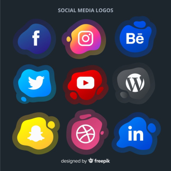 Gradient social media logo pack Gradient social media logo pack