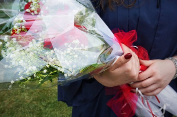 Graduate With Bouquet Graduate With Bouquet