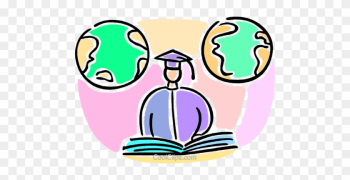 Graduating Student Royalty Free Vector Clip Art Illustration - Graduating Student Royalty Free Vector Clip Art Illustration