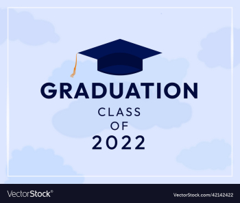 graduation background class of 2022 with clouds