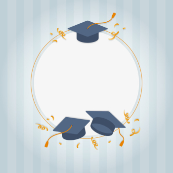Graduation background with mortar boards vector Graduation background with mortar boards vector