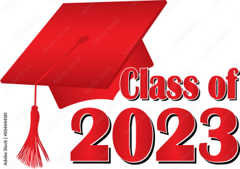 graduation cap class of 2023 red