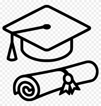 Graduation Cap Diploma Comments - Graduation Hat Line Drawing