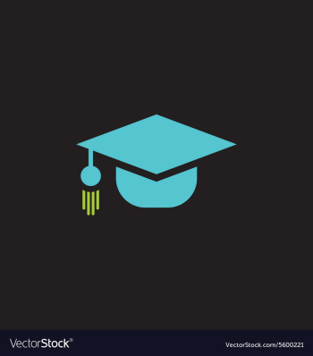 Graduation hat education logo vector image Graduation hat education logo vector image