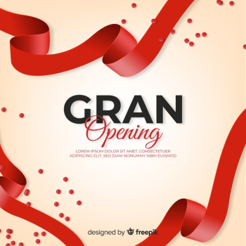 Grand opening background in realistic style Free Vector Grand opening background in realistic style Free Vector