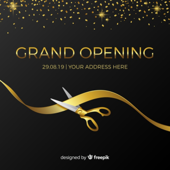Grand opening background in realistic style Free Vector Grand opening background in realistic style Free Vector