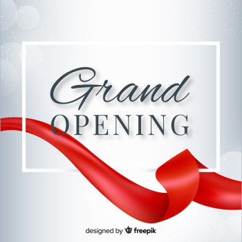 Grand opening background in realistic style Free Vector Grand opening background in realistic style Free Vector