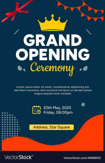 grand opening ceremony flyer or template