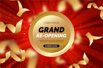 Grand re-opening background Free Vector Grand re-opening background Free Vector