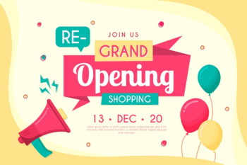 Grand re-opening background Free Vector Grand re-opening background Free Vector