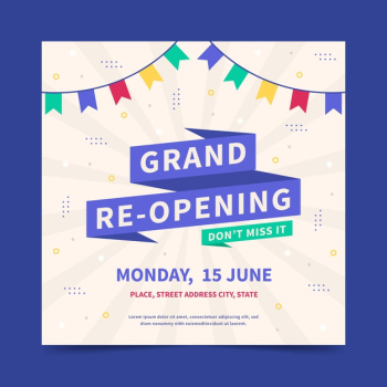 Grand re-opening banner Free Vector Grand re-opening banner Free Vector