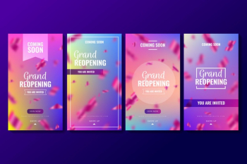 Grand re-opening instagram stories Free Vector Grand re-opening instagram stories Free Vector