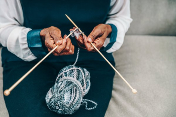 Grandma Knitting Hands Grandma Knitting Hands