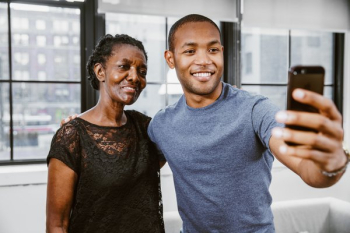 Grandmother & Son Selfie Grandmother & Son Selfie