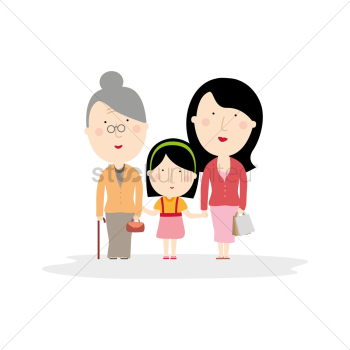 Grandmother with mother and daughter Grandmother with mother and daughter