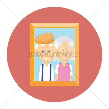 Grandparent in photo frame Grandparent in photo frame