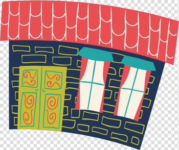 Graphic design Cartoon Eaves, Colorful cartoon cabin transparent background PNG clipart