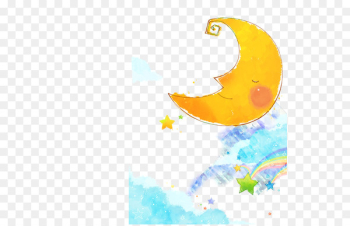 Graphic design Cartoon Illustration - Cartoon Moon Star Graphic design Cartoon Illustration - Cartoon Moon Star
