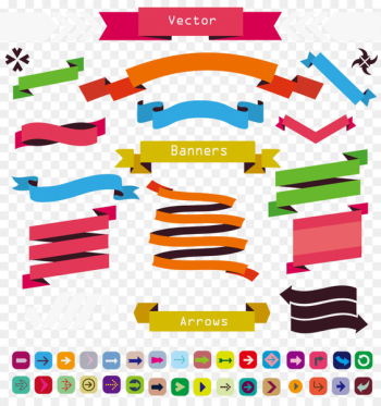 Graphic design Designer - Color ribbon vector material label design 