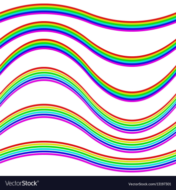Graphic design element set - rainbow ribbons vector image Graphic design element set - rainbow ribbons vector image