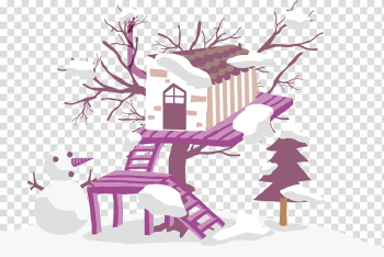 Graphic design Illustration, Hand painted colorful house ladder transparent background PNG clipart