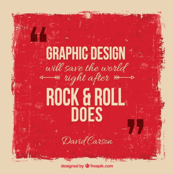 Graphic design quote in flat style Graphic design quote in flat style