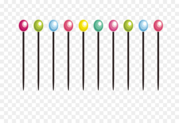 Graphic design Sewing needle Pin - Multicolored pins Graphic design Sewing needle Pin - Multicolored pins