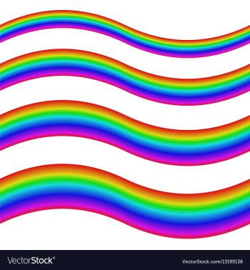 Graphic element set - rainbow striped ribbons vector image Graphic element set - rainbow striped ribbons vector image
