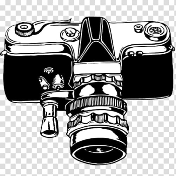 Graphic film Camera Black and white, White camera transparent background PNG clipart