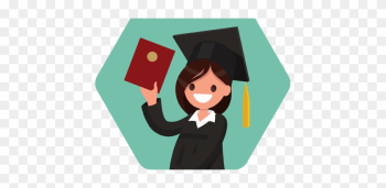 Graphic Of A Woman In A Graduation Cap And Gown - University Graphic Of A Woman In A Graduation Cap And Gown - University