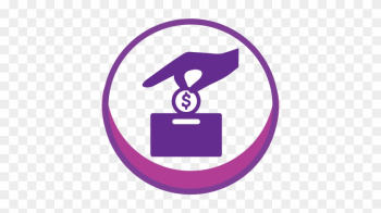 Graphic Of Hand Putting Money In A Donation Box - Donate Icon Red Png