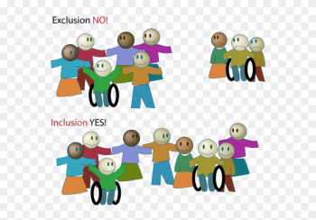 Graphical Image Showing People Being Included And Excluded - Europe