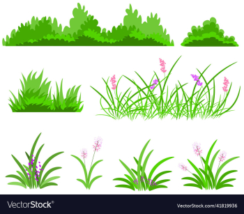 grass and bush set grass and bush set