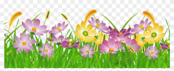 Grass Clipart No Background Google Search Borders And - Grass With Flowers Png