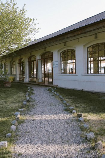 Gravel Footpath to a Concerete Building Gravel Footpath to a Concerete Building