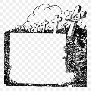 Graveyard frame png sticker, vintage | Free PNG - rawpixel