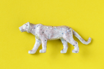 Gray and White 4-legged Animal Figurine Gray and White 4-legged Animal Figurine