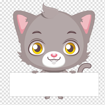 Gray cat illustration, Cat illustration Illustration, banner transparent background PNG clipart