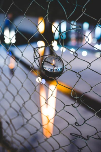 gray chain link fence