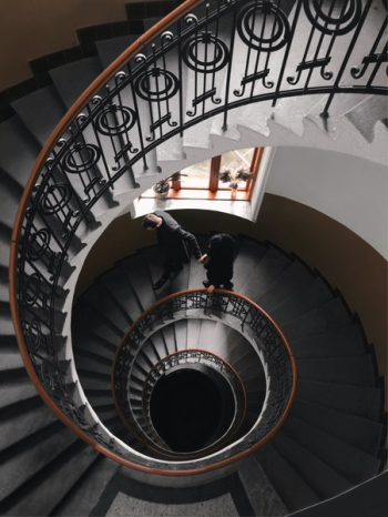 Gray Concrete Spiral Stairs Gray Concrete Spiral Stairs
