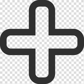 Gray cross illustration, symbol cross line font, Add transparent background PNG clipart