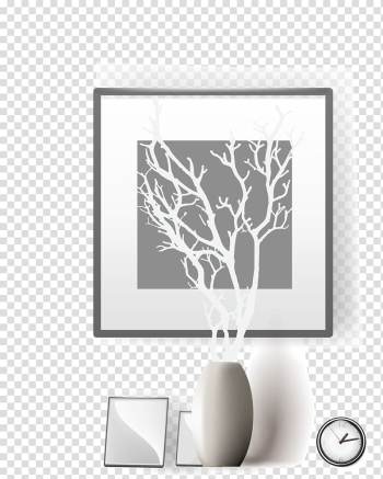 Gray frame plant transparent background PNG clipart Gray frame plant transparent background PNG clipart