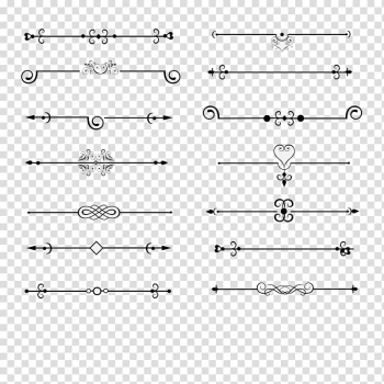 Gray heart designs, , Retro dividing line transparent background PNG clipart